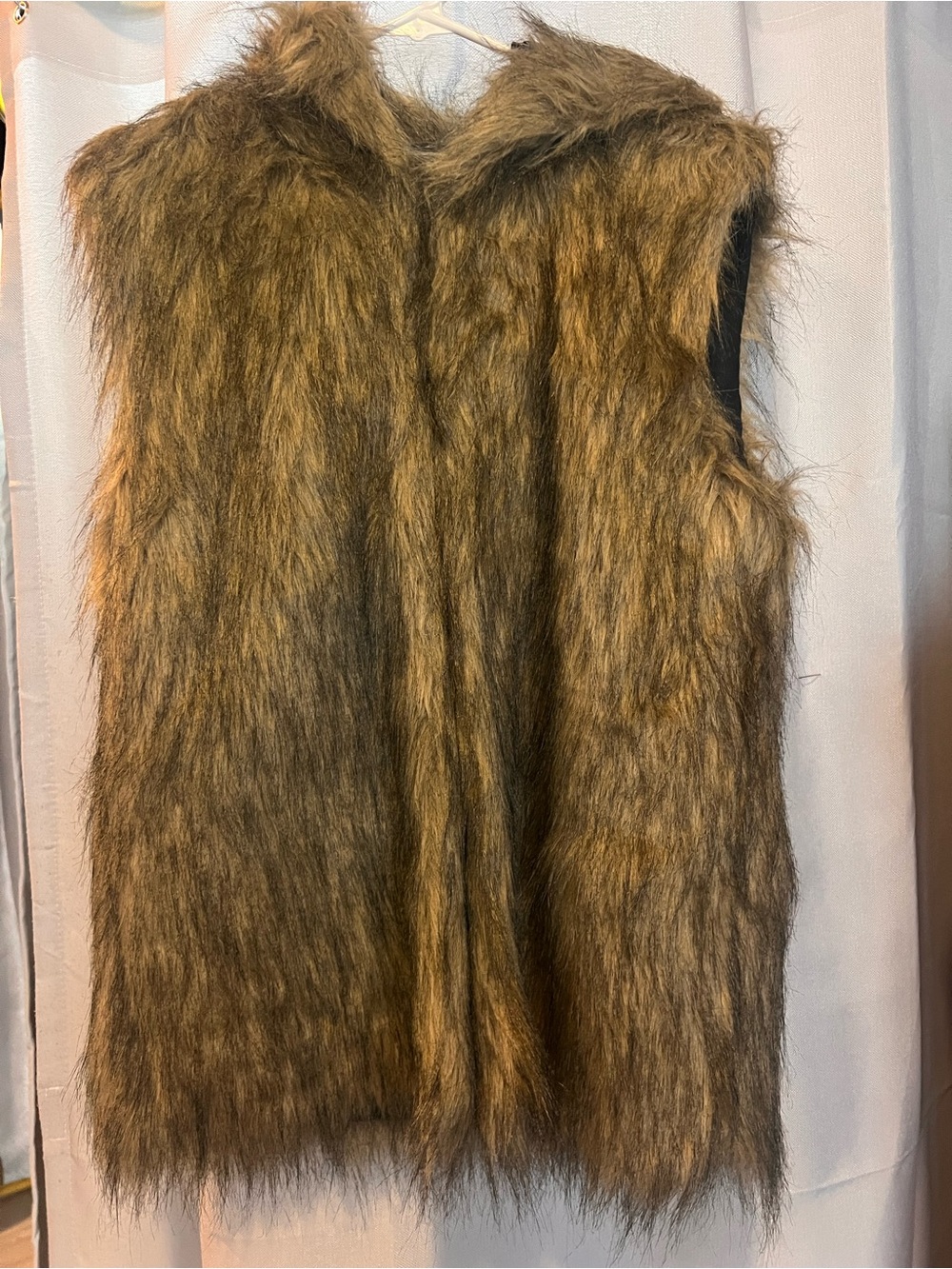 Aixirui Brown Faux Fur Vest - Stylish Sleeveless Coat